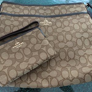Coach File Crossbody Bag and Wristlet